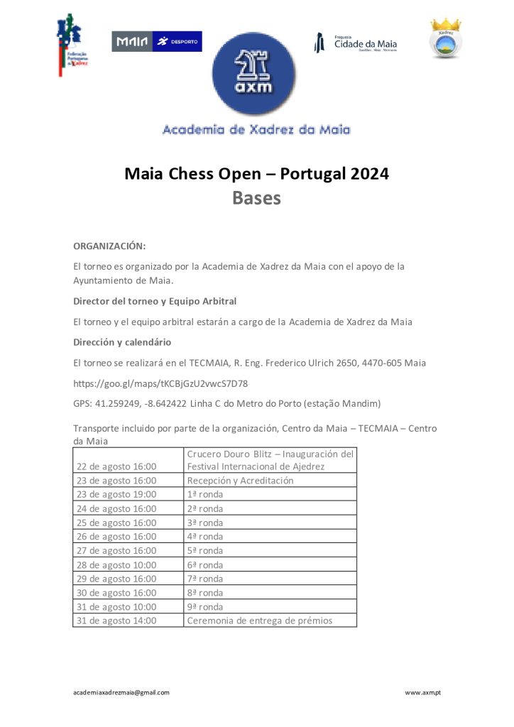 Maia Chess Open 2024 Club Ajedrez Diagonal Alcorcón